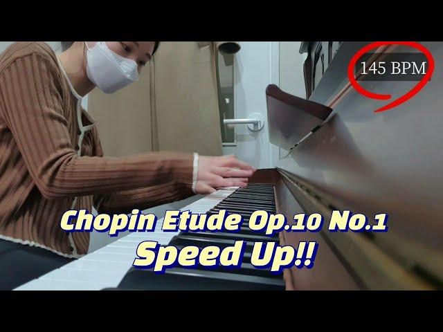 쇼팽 에튀드 10-1 속주 연습 6주차| Chopin Etude 10-1, 6 Weeks of Speed Up Practice