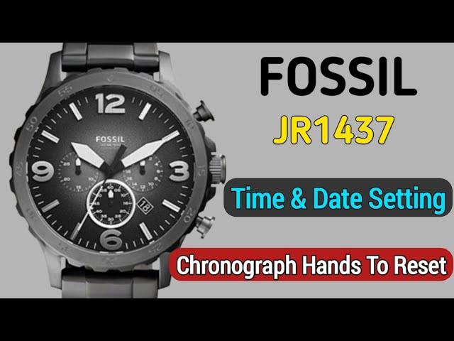 How to set time, date & chrono on FOSSIL JR1437