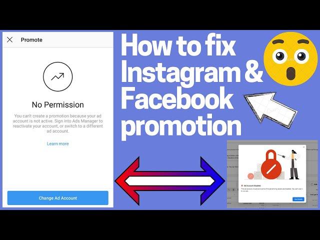 Instagram no permission problem | Facebook ads account disabled? | How to fix Instagram promotion