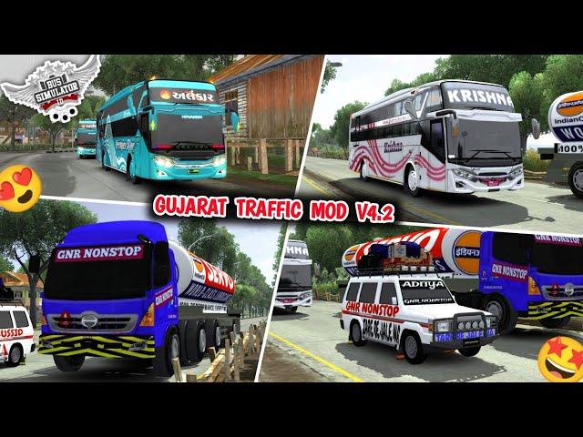 Bussid Gujarat Traffic Mod | How to Add Gujarat Traffic Mod in Bus Simulator Indonesia v4.2 | apkobb