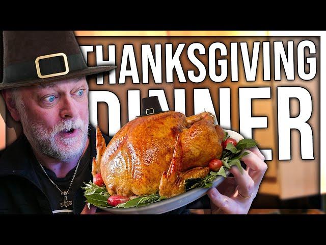 ANOMALY AND PAPA MAKE THANKSGIVING DINNER (VERY PILGRIM)