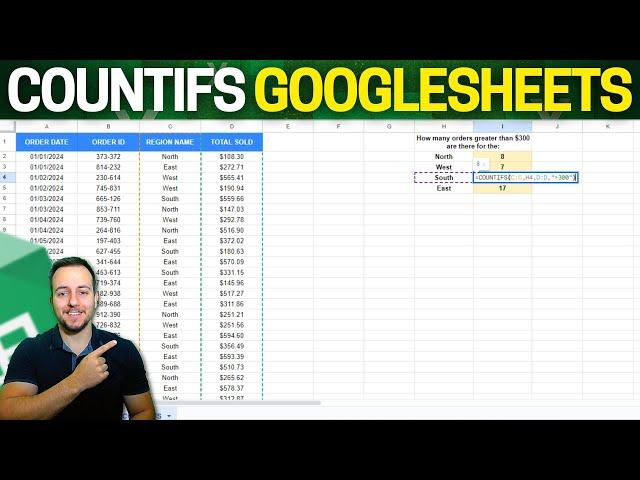 Countifs Google Sheets with a Practical Example | Best Functions and Formulas