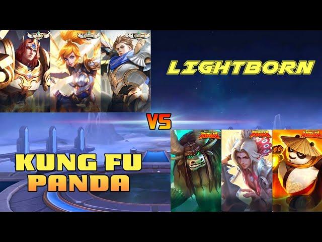 LIGHTBORN VS KUNG FU PANDA 1 VS 1 FIGHT | MOBILE LEGENDS LIGHTBORN VS KUNG FU PANDA