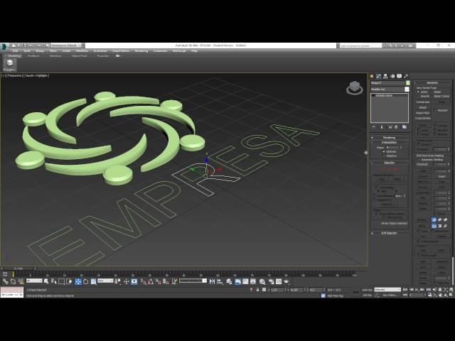 modelar logo en 3d max