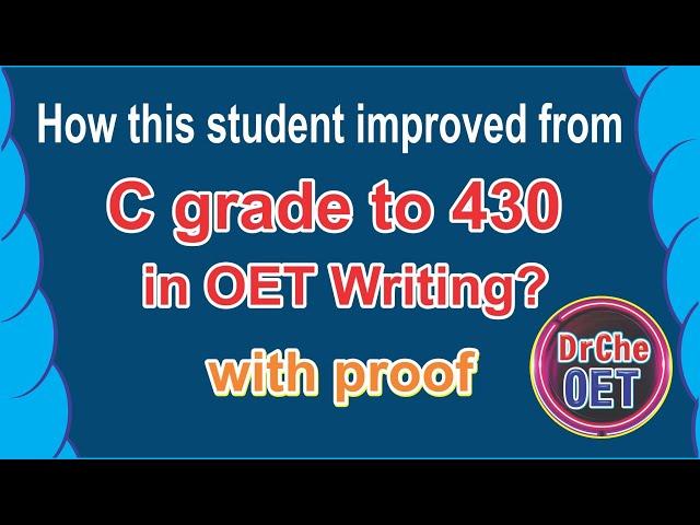 OET writing : How to get B grade in OET writing | OET writing tips | how to pass OET writing | DrChe