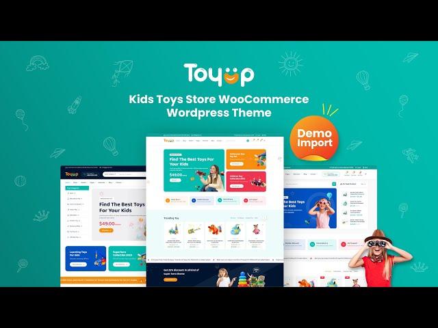 Toyup - Kids Toys Store WooCommerce WordPress Theme [Demo Import-old version]