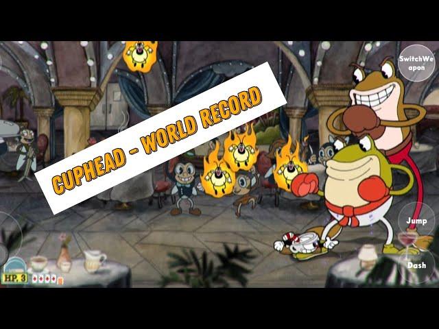 Cuphead world record on mobile Ribby and Croaks simple speedrun 0:20