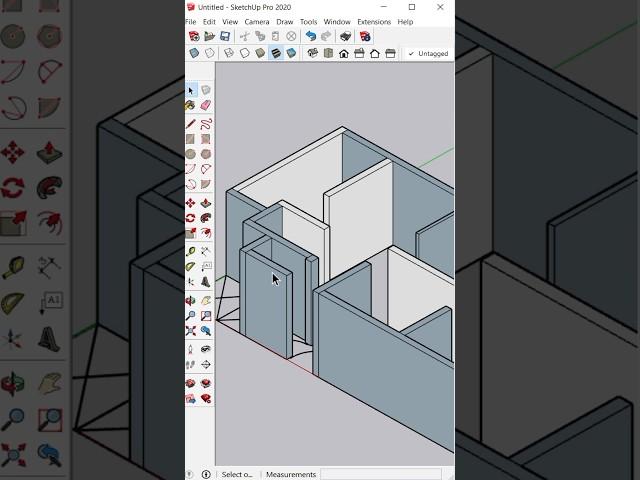 CAD Plan Import & Convert To 3D- SketchUp #shorts #sketchup #sketchuptutorial #3dmodeling #3d