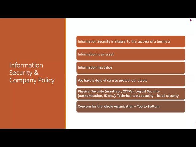 Information Security Management Principles Part 1