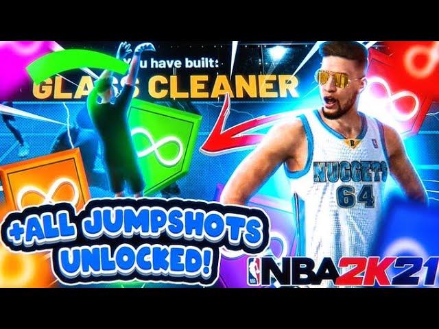 BEST SH00TING CENTER BUILD WITH ALL JUMPSHOTS! HOW TO UNLOCK ALL JUMPSHOTS IN NBA 2K21!