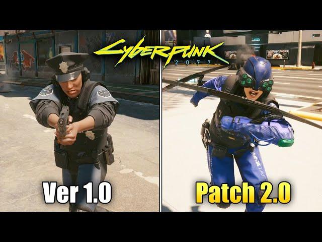 Cyberpunk 2077 1.0 vs Update 2.0 - AI & System Comparison