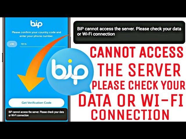 Bip App cannot access the server।। data or Wi-Fi connection problem solved।।How to use bip app