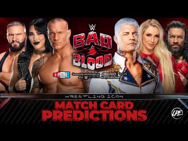 WWE Bad Blood 2024 - Match Card Predictions