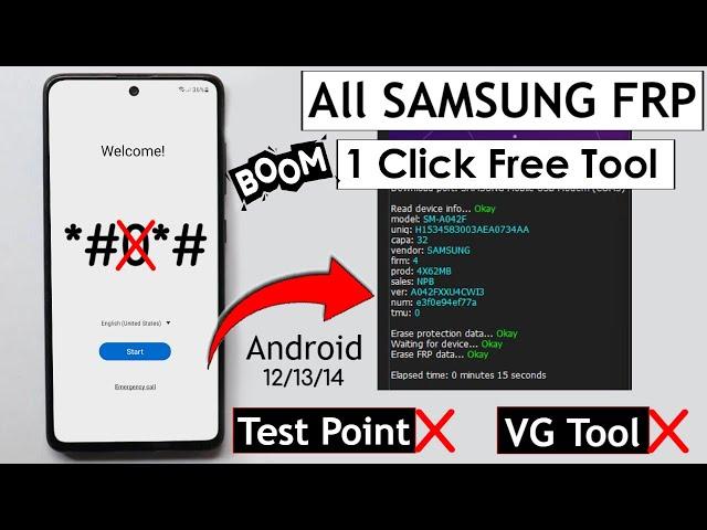 All Samsung Frp Bypass/Unlock One Click Free Tool 2024  *#0*# Not Working | Without VG Tool