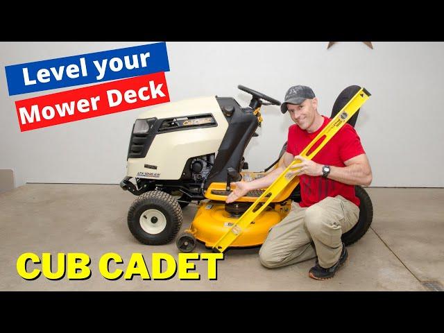 How to level your Cub Cadet  mower deck LTX 1000 series