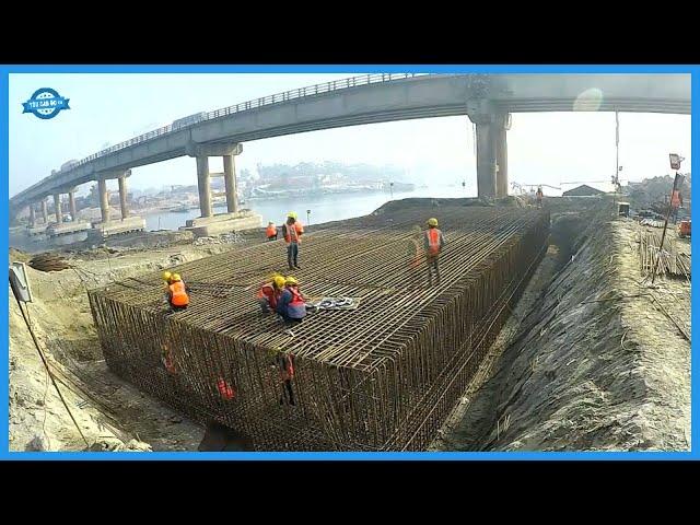 Incredible Modern Bridge Construction Technology - Heavy Equipment Machines In Road Construction