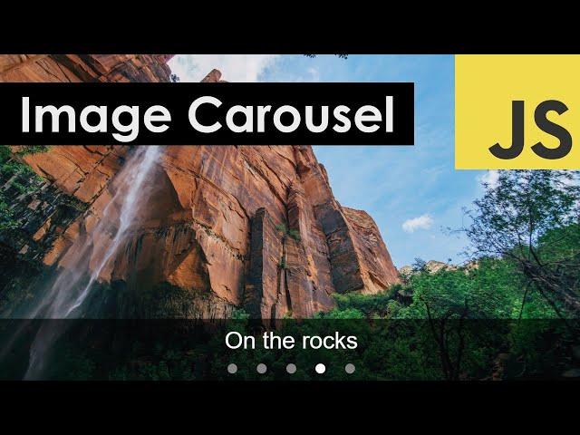 Image Carousel with User Controls and Description | Vanilla JavaScript