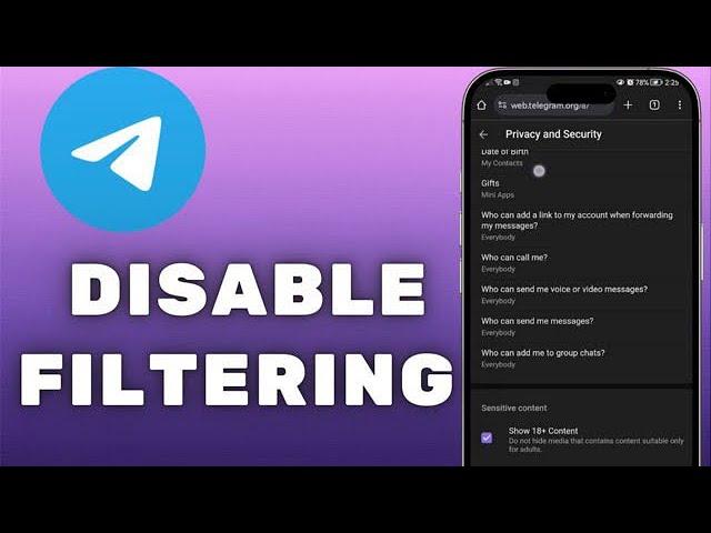 How To Disable Filtering On Telegram