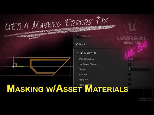 Unreal 5.4 Motion Design Object Masking with Asset Materials