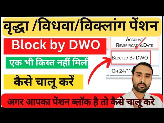 Pension Blocked by DWO / Pension online apply/leval 4 block by district/रुका हुआ पेंशन कैसे चालू करे