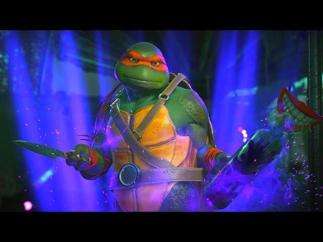 Injustice 2 - TMNT (Ninja Turtles) Michelangelo Performs All Super Moves/Super Move Swap Mod