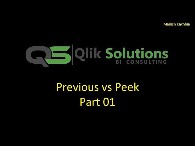 Qlik - 050: Inter-record functions in Qlik : Previous vs Peek - Part 01