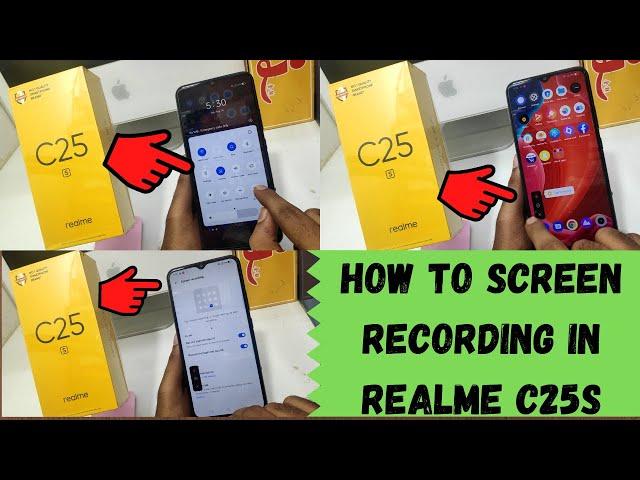 How to Screen Record in REALME C25s,C25Y,C25| How To Screen Recording in Realme C25s