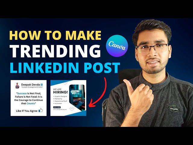 How to Create LinkedIn Post in Canva || Canva Full Course in Hindi || 2022 #session -12