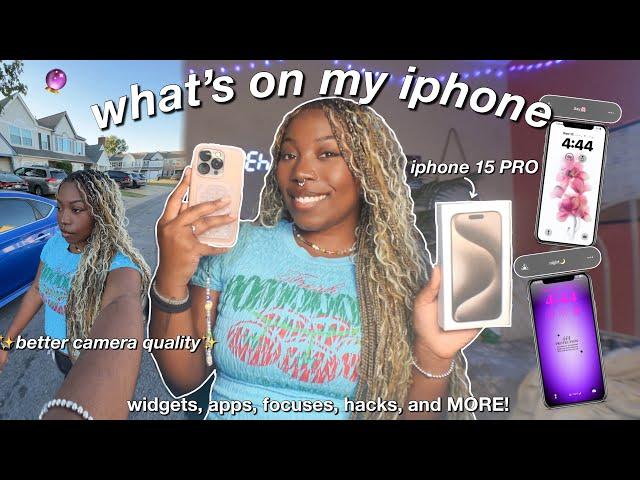 what's on my IPHONE 15 PRO⋆︎˚𖦹₊⊹aesthetic widgets, hacks, accessories, and MORE!