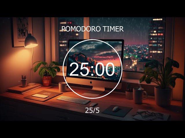 25/5 Pomodoro Timer  You Study to Prepare for the Upcoming Exam ~ Focus Station