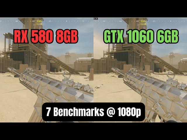 RX 580 VS GTX 1060 - 1080P - 2024 - 7 BENCHMARKS