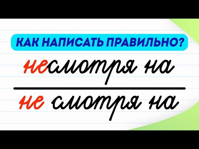 «Несмотря на» или «не смотря на» — как написать правильно? Предлоги | Русский язык