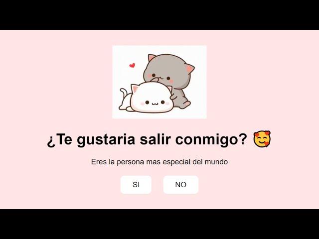 ¡Haz que tu Crush se Enamore con este Proyecto en HTML, CSS y JS! 