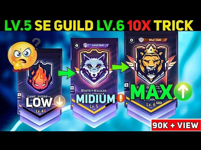 Guild 10x Speed Glory Pushing Trick Guild Level Problem Level 6 Kaise Kare?