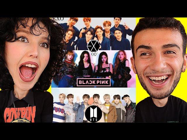 İLK KEZ K- POP DİNLEDİM 3 !! (BTS - BLACKPİNK- EXO) w/@MertGultass