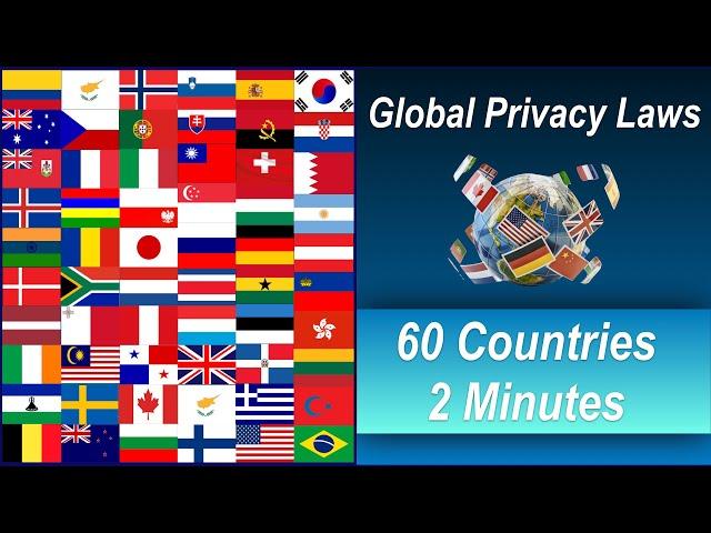 World Privacy Laws  60 Countries 2 minutes