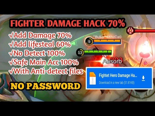 Fighter Damage Hack Script 70% No Password