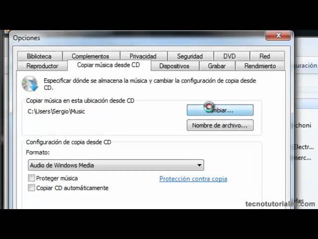 Tecnotutoriales.com - Convertir un CD a MP3 con el Reproductor de Windows Media