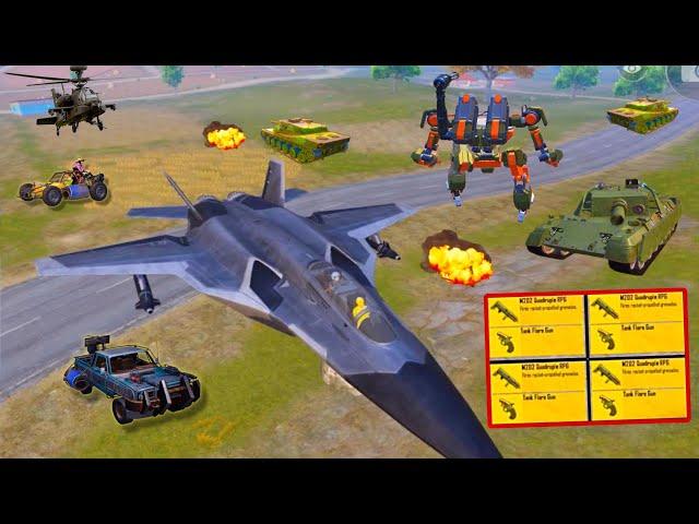 ️Jet VS Robot War in new PAYLOAD 3.0 | M202 Destroy Helicopter + Tanks PUBG Mobile