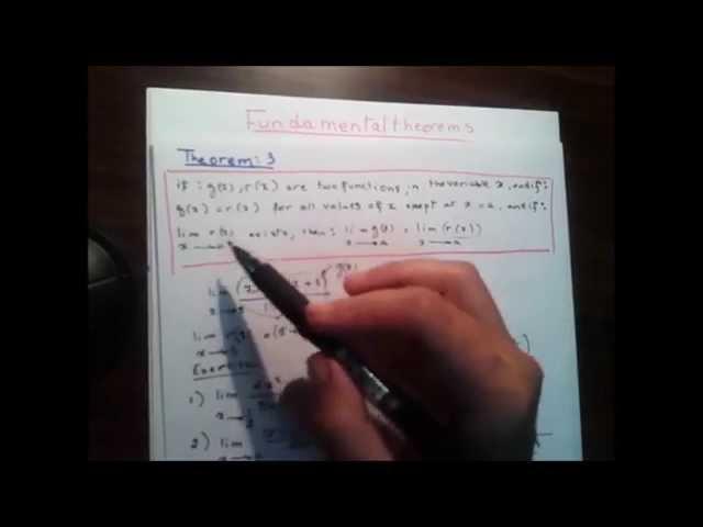 Limits fundamental theorems