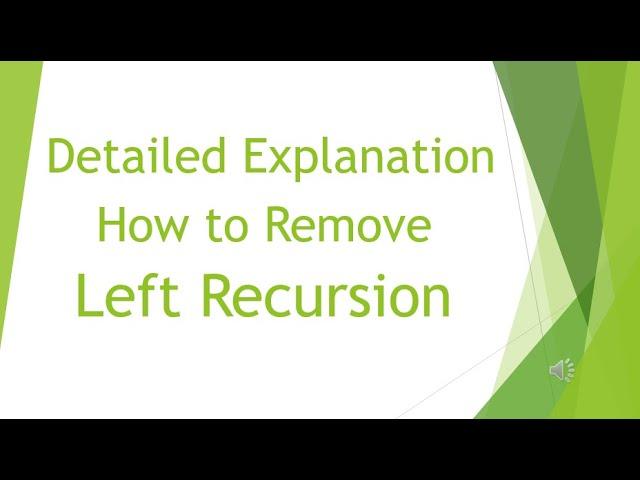 Remove Left Recursion from Grammar | Remove Left Recursion from Grammar in Compiler Design