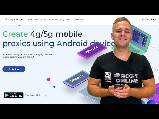 iProxy.online: create 4g/5g mobile proxies using Android devices. Fast, easy, no programming skills