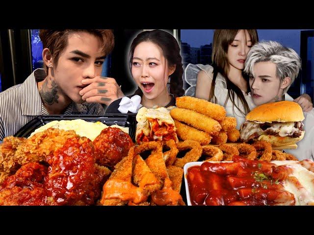 Influencer got BANNED FOR 630 YEARS for live streaming their proposal! Korean Fried Chicken Mukbang