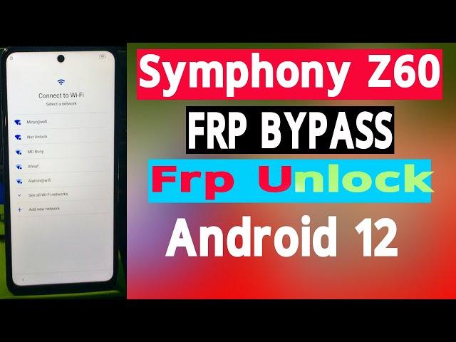 Symphony Z60 FRP Reset File Without Box Download Symphony Z60 FRP Bypass