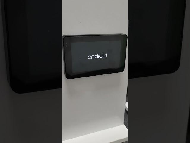 wall mounted tablet in fully kiosk mode