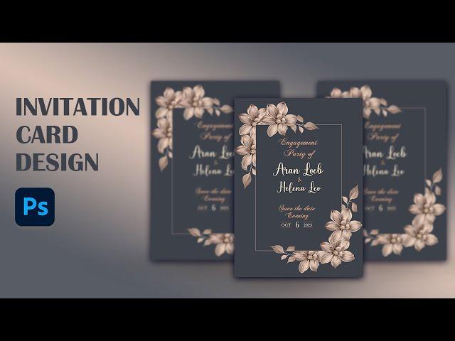 Invitation Card Design | Photoshop | Tutorial