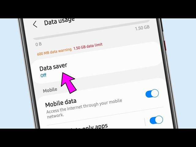 data saver setting || how to use data saver setting on Samsung galaxy