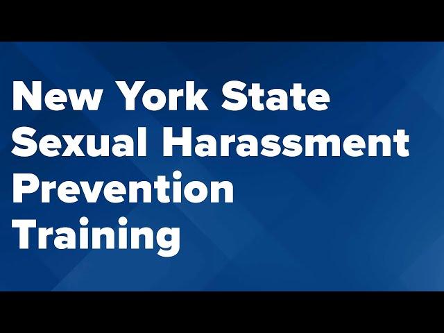 Sexual Harassment Prevention Training