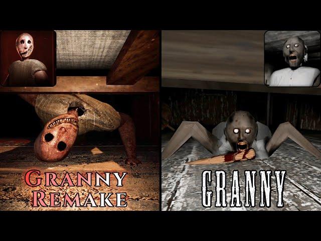 Granny Remake 3.2: Jumpscare under the bed // ORIGINAL vs REMAKE █ Horror Game █