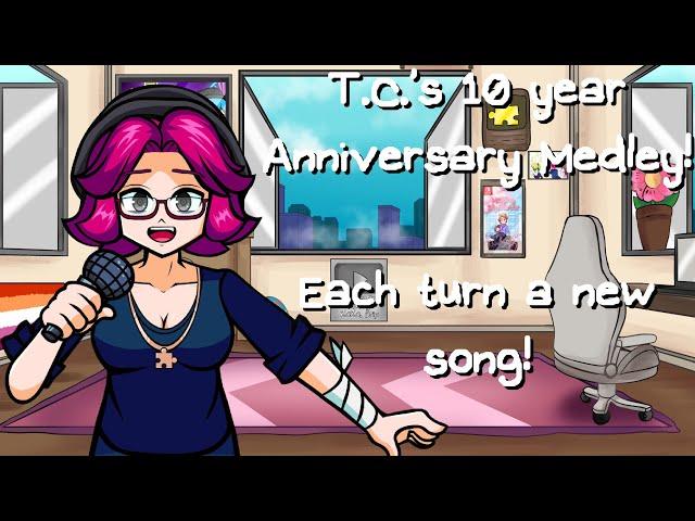 Friday Night Funkin' : T.C.'s 10th anniversary medley - Each turn a new song! | UTAU